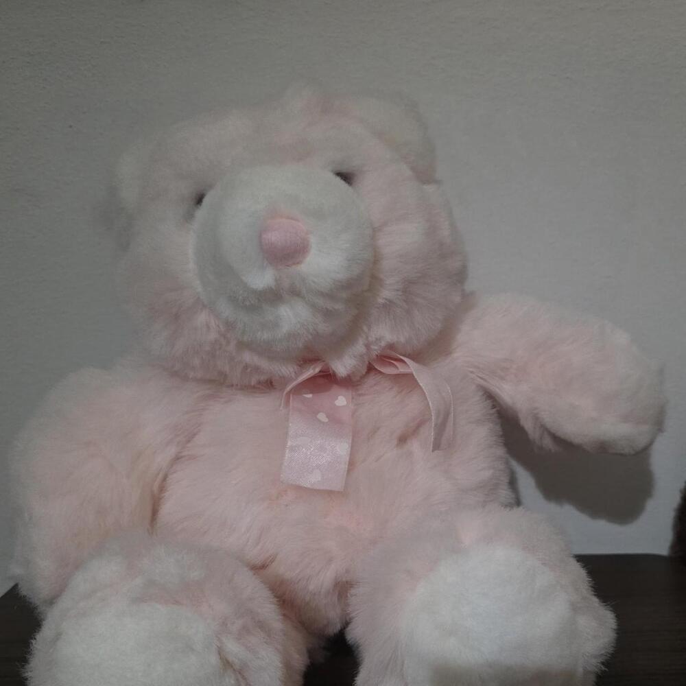 vintage 1985 r. dakin & co. pink teddy bear plush